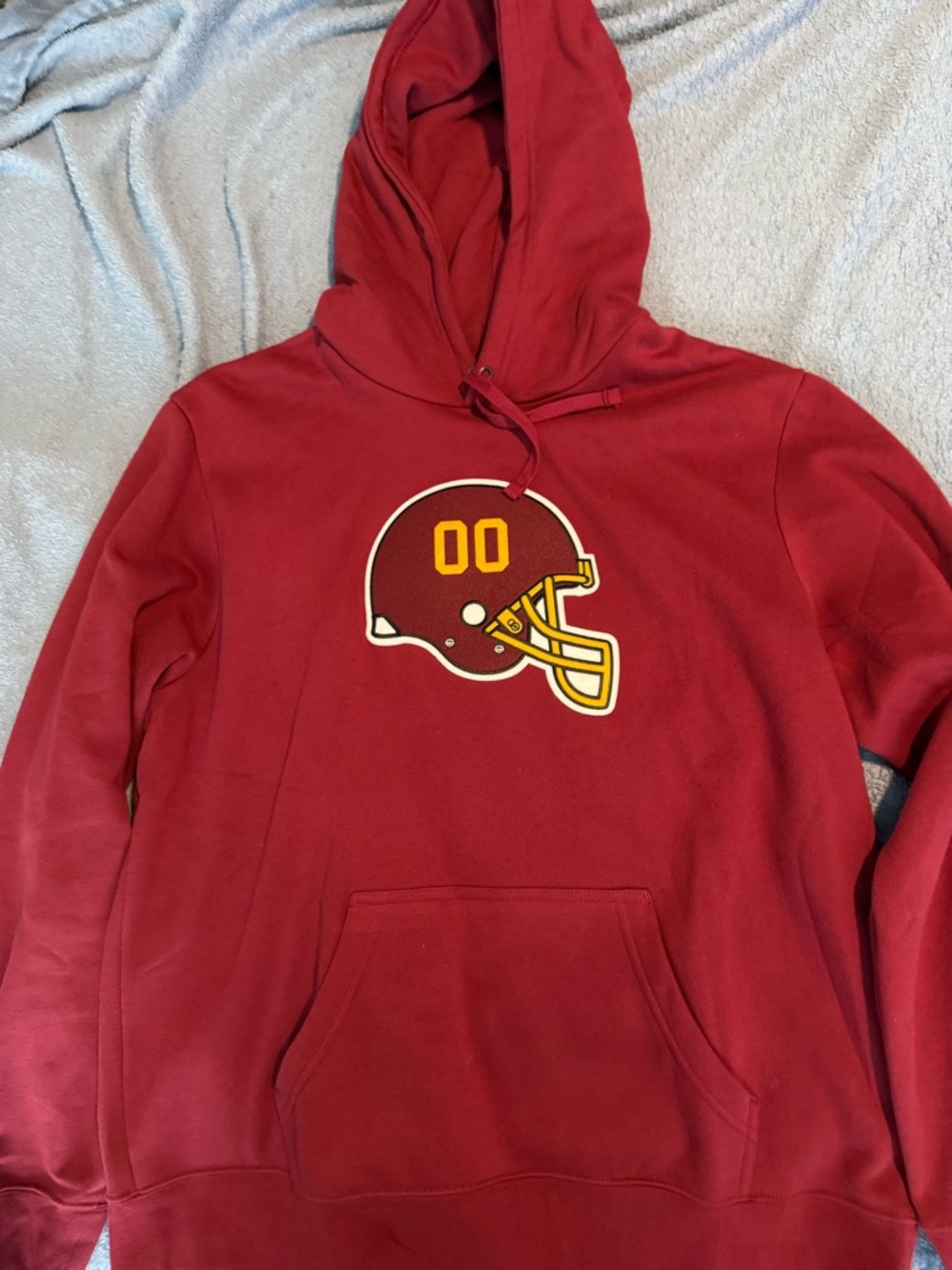 NFL Team Apparel Washington football team burgundy hoodie with helmet patch xl